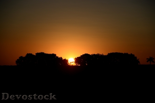 Devostock Sunset Silhouette Horizon Sol 4