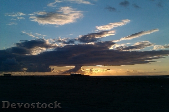 Devostock Sunset Sky Clouds Outdoors