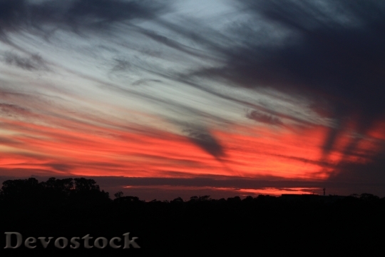Devostock Sunset Sky Eventide Clouds