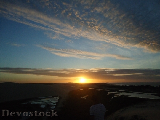 Devostock Sunset Sky Landscape Eventide