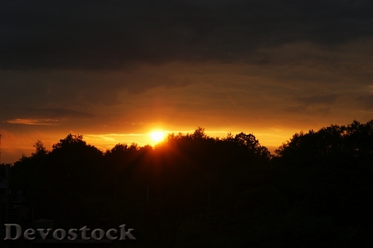 Devostock Sunset Sky Light Landscape