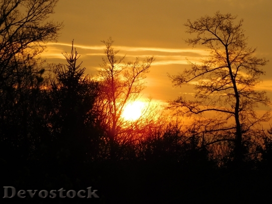 Devostock Sunset Spring Sunrise Landscape