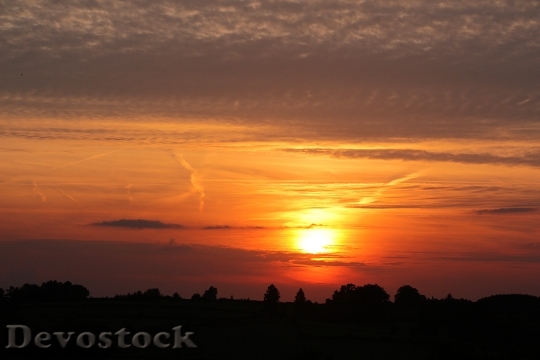 Devostock Sunset Sun Clouds Abendstimmung
