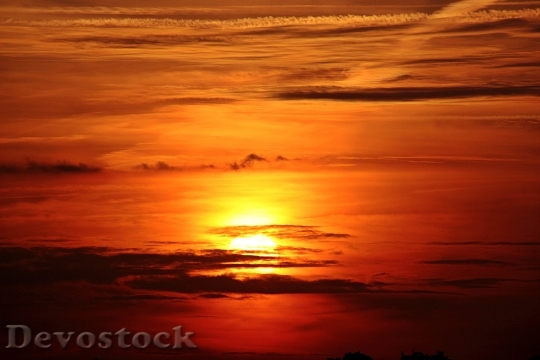 Devostock Sunset Sun Clouds Dark 10