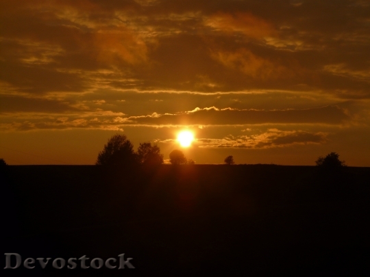 Devostock Sunset Sun Clouds Sky 1