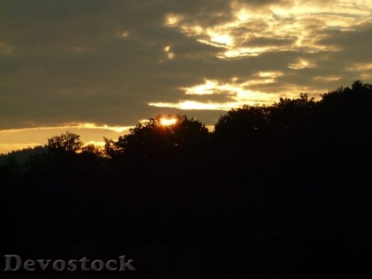 Devostock Sunset Sun Clouds Sky 3