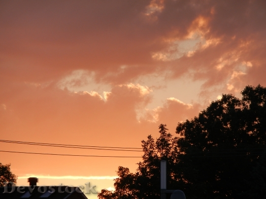 Devostock Sunset Sunrise Cloud Sky