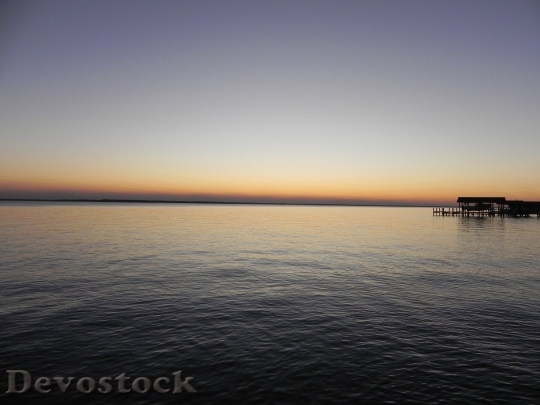 Devostock Sunset Sunrise Pier Color