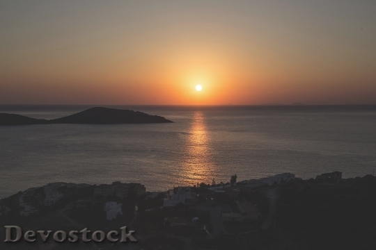 Devostock Sunset Sunrise Sea Ocean 0