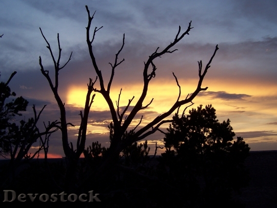 Devostock Sunset Twilight Landscape Cloud