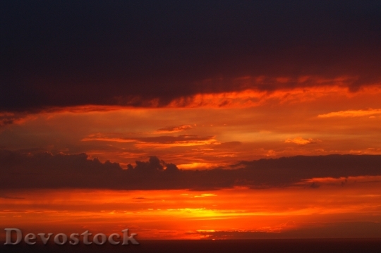 Devostock Sunset Twilight Red Orange