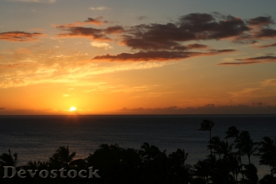 Devostock Sunsets Hawaiian Sunset Landscapes