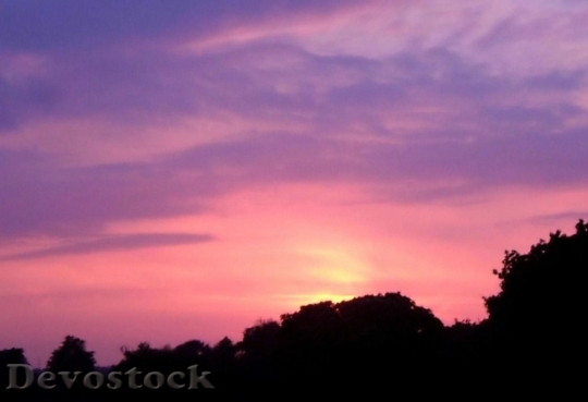 Devostock Sunsets Purple