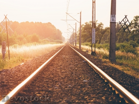 Devostock Train Tracks Railroad Railway 4