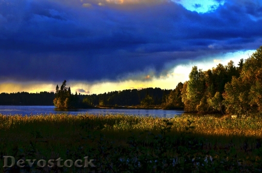 Devostock Twilight Summer Landscape Sky