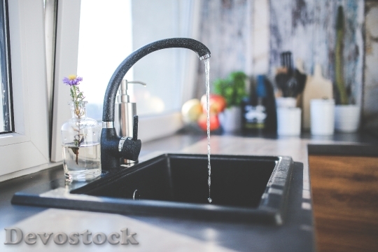 Devostock Water Kitchen Black Design