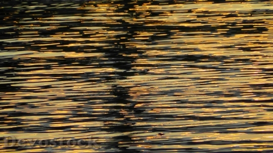 Devostock Water Lichtspiel Sunset Nature