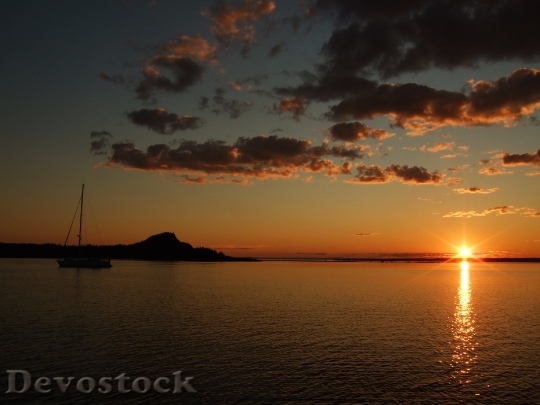 Devostock Water Sun Sunset Sea
