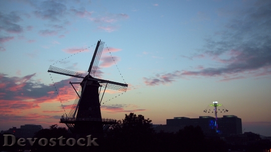 Devostock Windmill Netherlands Holland Sky