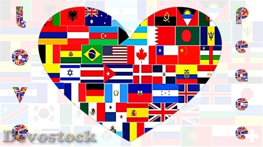 Devostock Love countries flags