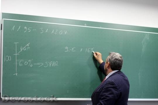 Devostock Mathematics teacher explaining