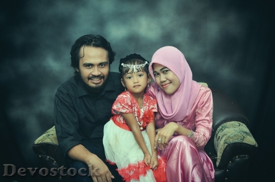 Devostock Muslim Asian family