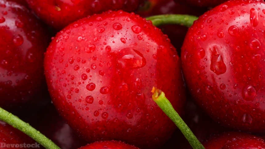 Devostock Nutritious fresh cherries  (6)