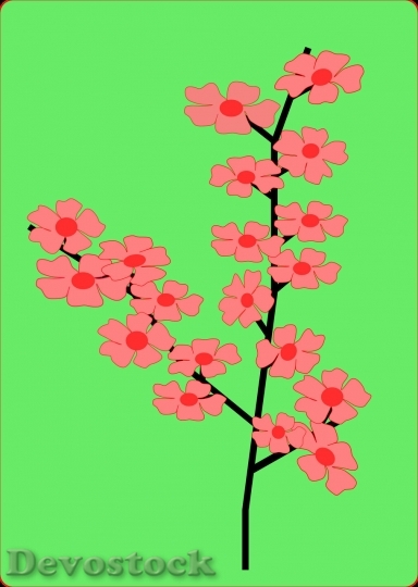 Devostock Plum blossoms unique  (103)