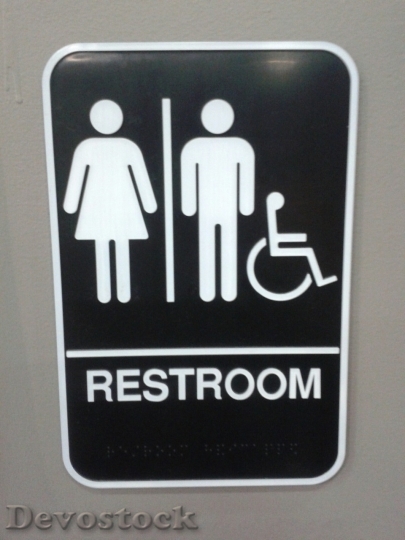Devostock Restroom sign
