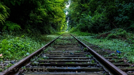 Devostock Train track scenery stock images  (4)