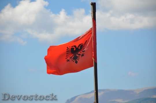 Devostock Albania National Flag Balkans