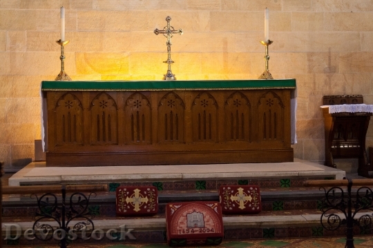 Devostock Altar Candle Catholic Christ