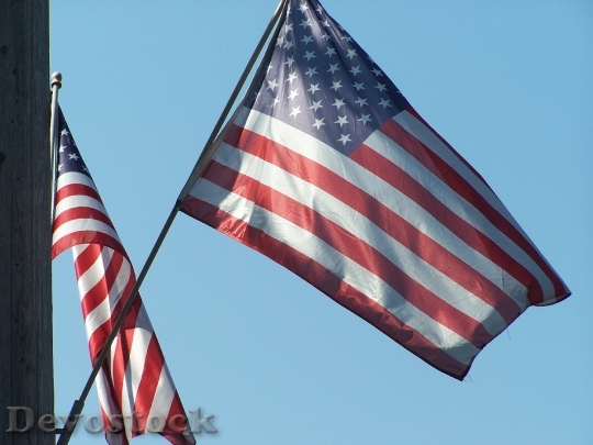 Devostock American Flag Flag Memorial