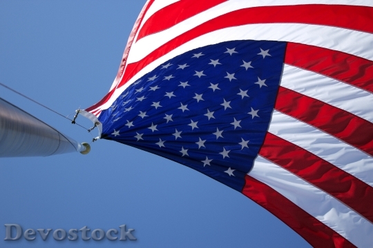 Devostock American Flag Flag Pole