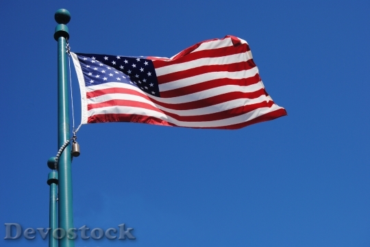 Devostock American Flags Country Nation
