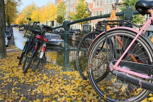 Devostock Amsterdam Bicycles Channels Autumn
