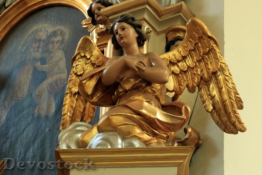 Devostock Angel Church Altar Figurine