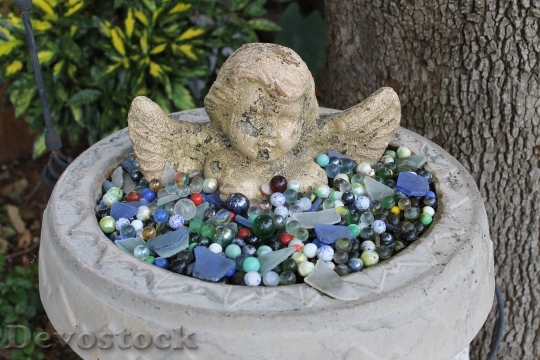 Devostock Angel Marbles Garden Statue
