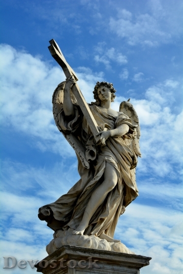 Devostock Angel Sculpture Marble Statue