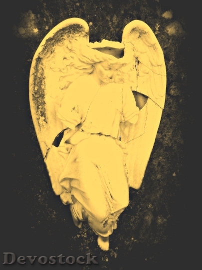 Devostock Angel Stone Grave Tombstone
