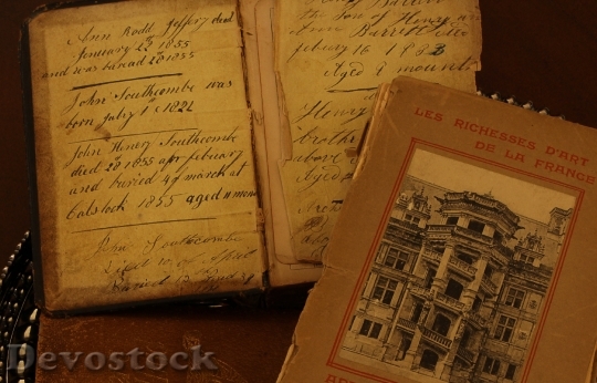 Devostock Antique Books Family Bible