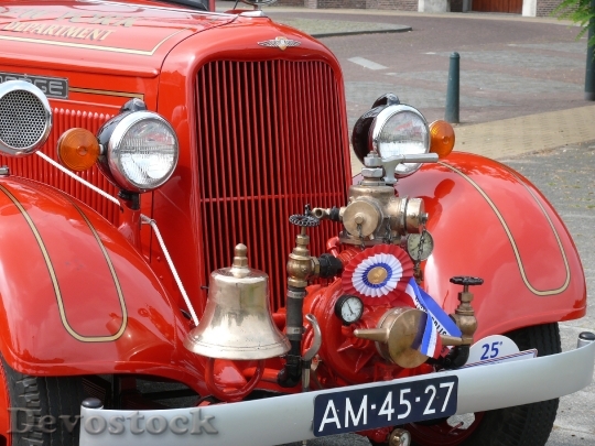 Devostock Antique Car Fire Oldtimer