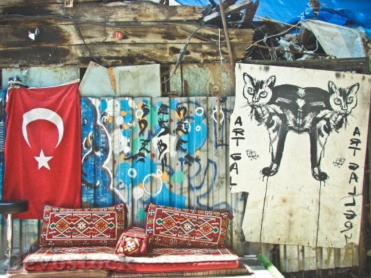 Devostock Art Graffiti Turkish Flag