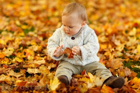 Devostock Autumn Fall Baby Boy 1
