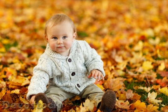 Devostock Autumn Fall Baby Boy