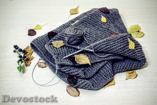 Devostock Autumn Knitting Clothing Textile