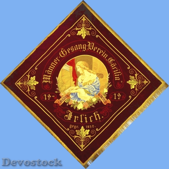 Devostock Banner Flag Old 1912