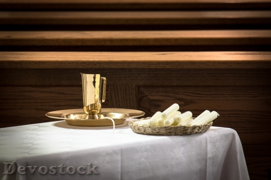 Devostock Baptism Sacrament Baptismal Bowl