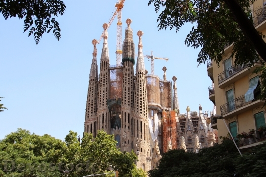 Devostock Barcelona Church Building Spanish