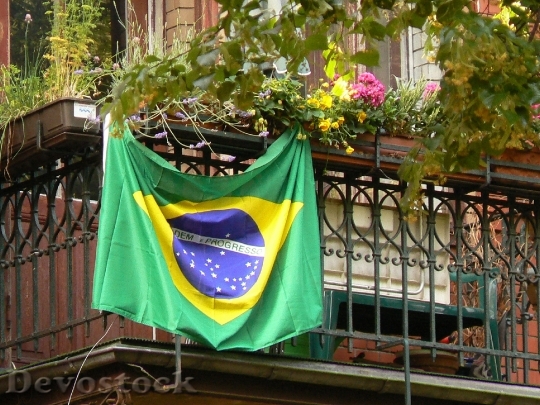 Devostock Brazil Flag Balcony 265487
